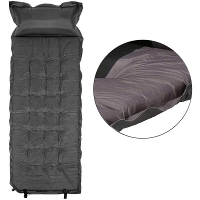 Samonafukovacia karimatka s vankúšom 188x66x5 cm, šedá SPRINGOS VOYAGER