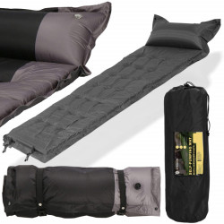 Samonafukovacia karimatka s vankúšom 188x66x5 cm, šedá SPRINGOS VOYAGER