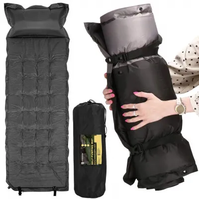 Samonafukovacia karimatka s vankúšom 188x66x5 cm, šedá SPRINGOS VOYAGER