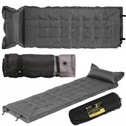 Samonafukovacia karimatka s vankúšom 188x66x5 cm, šedá SPRINGOS VOYAGER