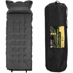 Samonafukovacia karimatka s vankúšom 188x66x5 cm, šedá SPRINGOS VOYAGER