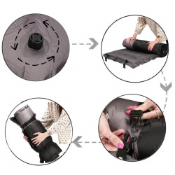 Samonafukovacia karimatka s vankúšom 188x66x5 cm, šedá SPRINGOS VOYAGER