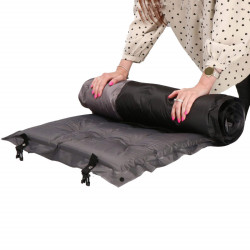 Samonafukovacia karimatka s vankúšom 188x66x5 cm, šedá SPRINGOS VOYAGER