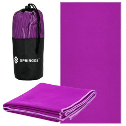 Rýchloschnúci uterák 150x75 cm, fialový SPRINGOS MENORCA