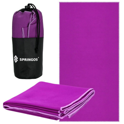 Rýchloschnúci uterák 150x75 cm, fialový SPRINGOS MENORCA