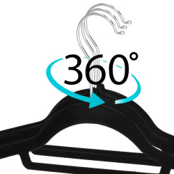 Plastové ramienka na šaty, čierne, sada 3ks SPRINGOS HG0041