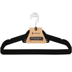 Plastové ramienka na šaty, čierne, sada 3ks SPRINGOS HG0041