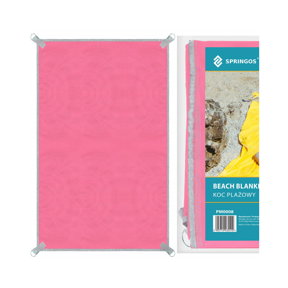 Plážová podložka 200x150 cm, růžová SPRINGOS MALFA