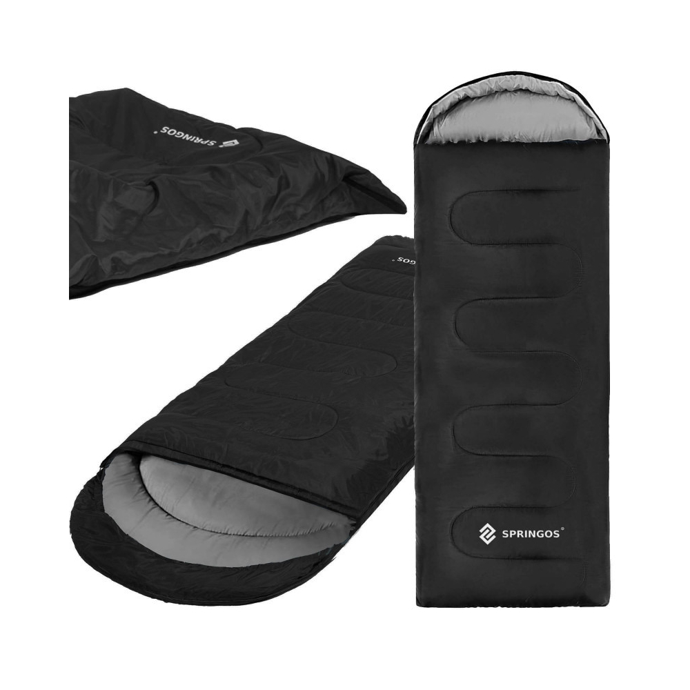 Spací vak 210x73 cm, čierny SPRINGOS ZOLA