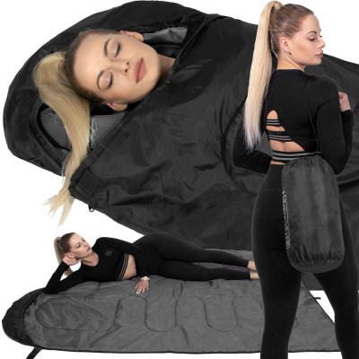 Spací vak 210x73 cm, čierny SPRINGOS ZOLA