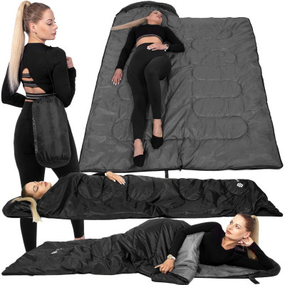 Spací vak 210x73 cm, čierny SPRINGOS ZOLA