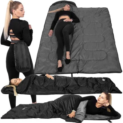 Spací vak 210x73 cm, čierny SPRINGOS ZOLA