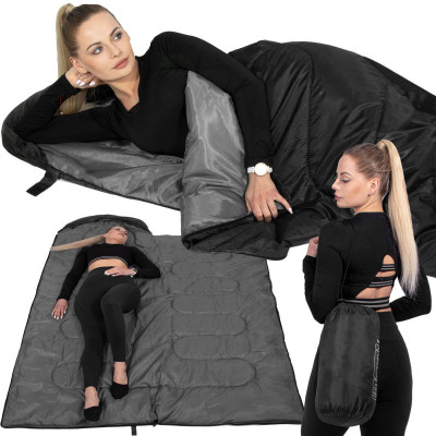 Spací vak 210x73 cm, čierny SPRINGOS ZOLA