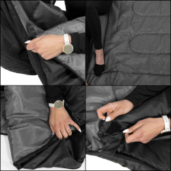 Spací vak 210x73 cm, čierny SPRINGOS ZOLA