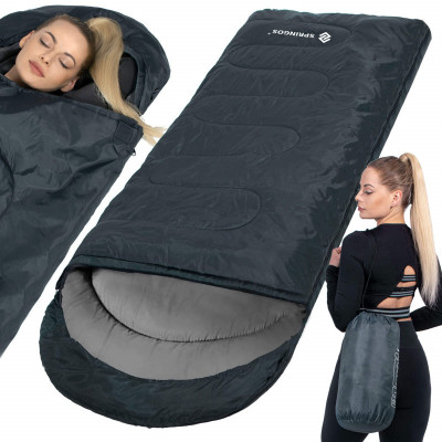 Spací vak 210x73 cm, grafitový SPRINGOS ZOLA