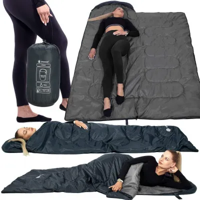 Spací vak 210x73 cm, grafitový SPRINGOS ZOLA