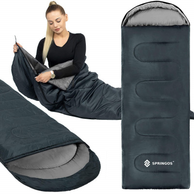 Spací vak 210x73 cm, grafitový SPRINGOS ZOLA