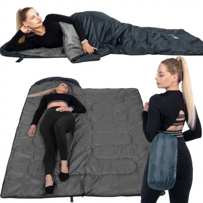 Spací vak 210x73 cm, grafitový SPRINGOS ZOLA