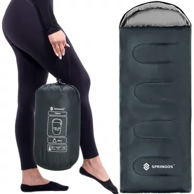 Spací vak 210x73 cm, grafitový SPRINGOS ZOLA