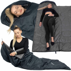 Spací vak 210x73 cm, grafitový SPRINGOS ZOLA