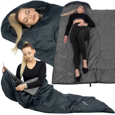 Spací vak 210x73 cm, grafitový SPRINGOS ZOLA