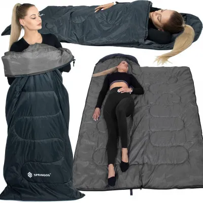 Spací vak 210x73 cm, grafitový SPRINGOS ZOLA