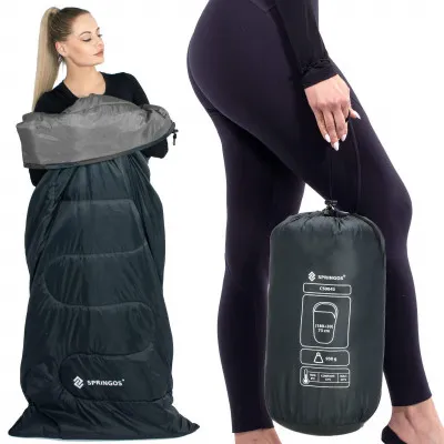 Spací vak 210x73 cm, grafitový SPRINGOS ZOLA