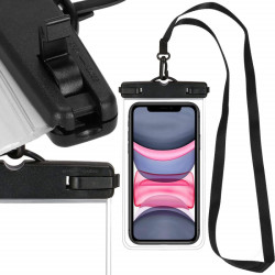 Vodeodolné púzdro na telefón SPRINGOS CS0017 transparentné