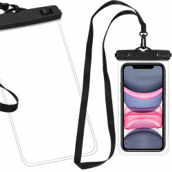 Vodeodolné púzdro na telefón SPRINGOS CS0017 transparentné