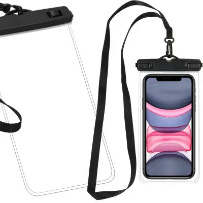 Vodeodolné púzdro na telefón SPRINGOS CS0017 transparentné