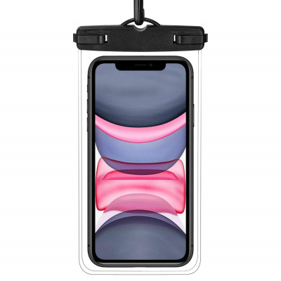 Vodeodolné púzdro na telefón SPRINGOS CS0017 transparentné