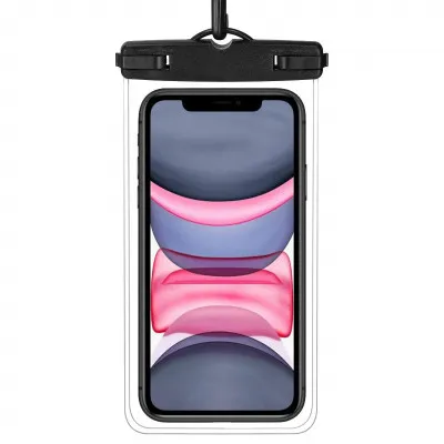 Vodeodolné púzdro na telefón SPRINGOS CS0017 transparentné