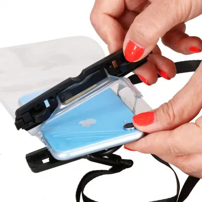 Vodeodolné púzdro na telefón SPRINGOS CS0017 transparentné