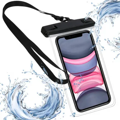 Vodeodolné púzdro na telefón SPRINGOS CS0017 transparentné