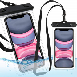 Vodeodolné púzdro na telefón SPRINGOS CS0017 transparentné