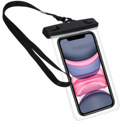 Vodeodolné púzdro na telefón SPRINGOS CS0017 transparentné