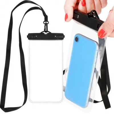 Vodeodolné púzdro na telefón SPRINGOS CS0017 transparentné