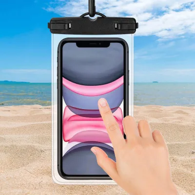 Vodeodolné púzdro na telefón SPRINGOS CS0017 transparentné