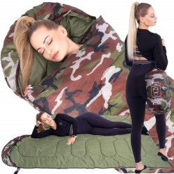 Spací vak 210x73 cm, khaki SPRINGOS ZOLA