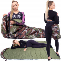 Spací vak 210x73 cm, khaki SPRINGOS ZOLA