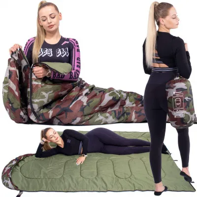 Spací vak 210x73 cm, khaki SPRINGOS ZOLA