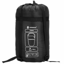 Spací vak 220x80 cm, čierny SPRINGOS MUMI