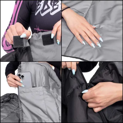 Spací vak 220x80 cm, čierny SPRINGOS MUMI