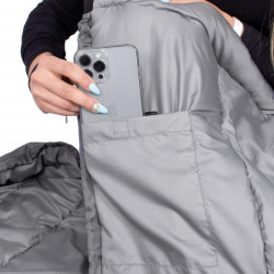 Spací vak 220x80 cm, čierny SPRINGOS MUMI