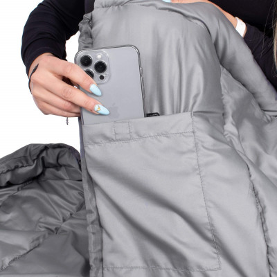 Spací vak 220x80 cm, čierny SPRINGOS MUMI