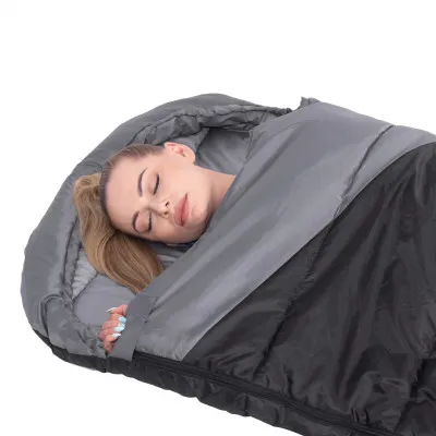 Spací vak 220x80 cm, čierny SPRINGOS MUMI