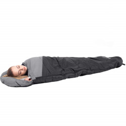 Spací vak 220x80 cm, čierny SPRINGOS MUMI