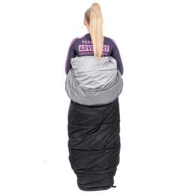 Spací vak 220x80 cm, čierny SPRINGOS MUMI