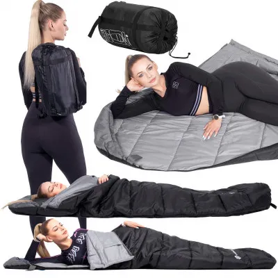 Spací vak 220x80 cm, čierny SPRINGOS MUMI