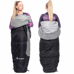 Spací vak 220x80 cm, čierny SPRINGOS MUMI